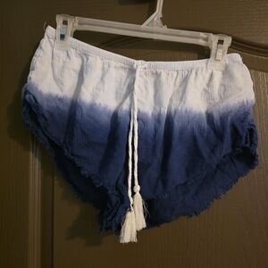 Aerie Blue and White Gradient Shorts
